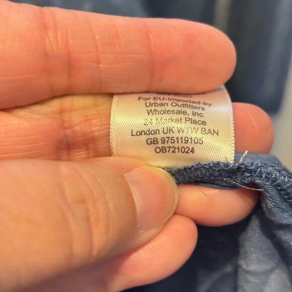 Maeve Anthropologie Samara Embroidered Blue Swiss Dot Smocked Ruffle Dress - Picture 9 of 13